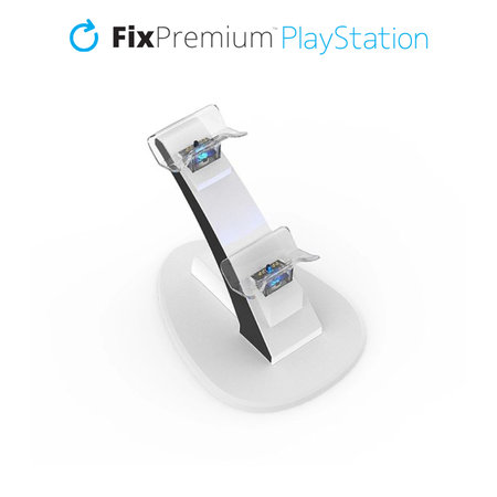 FixPremium - Station d'accueil USB-C pour 2x PS5 DualSense, blanc