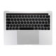 Apple MacBook Pro 13" A1706 (Fin 2016 - Mi 2017) - Cadre clavier supérieur + clavier UK + microphone + trackpad + haut-parleurs (argent)