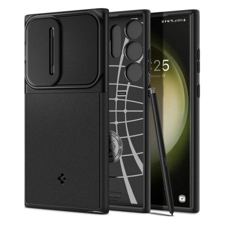 Spigen - Étui Optik Armor pour Samsung Galaxy S23 Ultra, noir