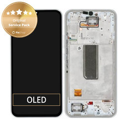 Samsung Galaxy A34 5G A346B - Écran LCD + Ecran Tactile + Cadre (Argent) - GH82-31200B, GH82-31201B Genuine Service Pack