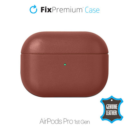 FixPremium - Étui en cuir pour AirPods Pro, marron