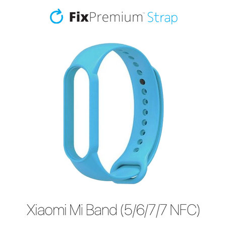 FixPremium - Bracelet en silicone pour Xiaomi Mi Band (5/6/7/7 NFC), bleu