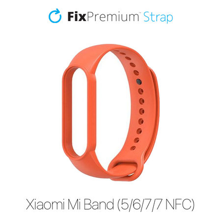 FixPremium - Bracelet en silicone pour Xiaomi Mi Band (5/6/7/7 NFC), rouge