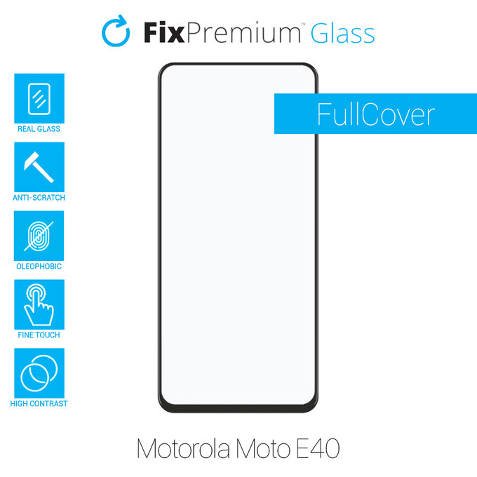 FixPremium FullCover Glass - Verre Trempé pour Motorola Moto E40
