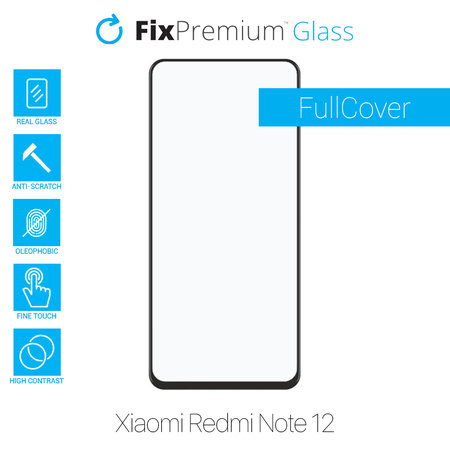 FixPremium FullCover Glass - Verre trempé pour Xiaomi Redmi Note 12