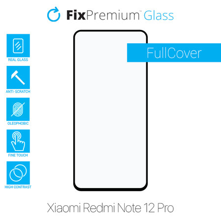 FixPremium FullCover Glass - Verre trempé pour Xiaomi Redmi Note 12 Pro