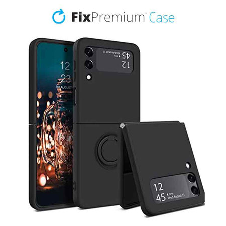 FixPremium - Étui Anneau pour Samsung Galaxy Z Flip 4, noir