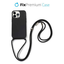 FixPremium - Étui en silicone s String pour iPhone 12 Pro Max, noir