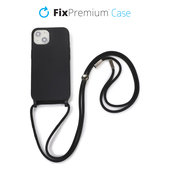 FixPremium - Étui en silicone s String pour iPhone 13 & 14, noir