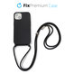 FixPremium - Étui en silicone s String pour iPhone 13 & 14, noir