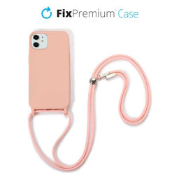 FixPremium - Étui en silicone s String pour iPhone 11, rose