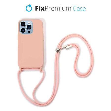 FixPremium - Étui en silicone s String pour iPhone 13 Pro Max, rose