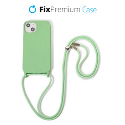 FixPremium - Étui en silicone s String pour iPhone 13 & 14, vert