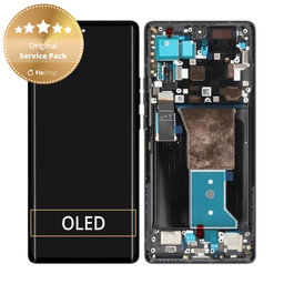 Motorola Edge 40 Pro - Écran LCD + Écran Tactile + Cadre (Interstellar Black) - 5D68C21986 Genuine Service Pack