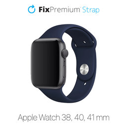 FixPremium - Bracelet en silicone pour Apple Watch (38, 40 et 41 mm), bleu