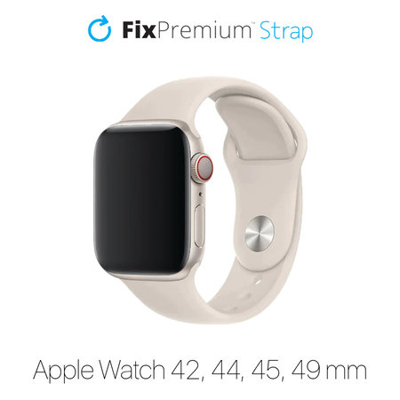 FixPremium - Bracelet en silicone pour Apple Watch (42, 44, 45 et 49 mm), zlatá