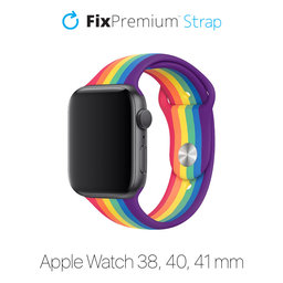 FixPremium - Bracelet en silicone pour Apple Watch (38, 40 et 41 mm), fierté