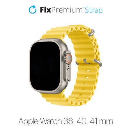 FixPremium - Bracelet Ocean Loop pour Apple Watch (38, 40 et 41 mm), jaune