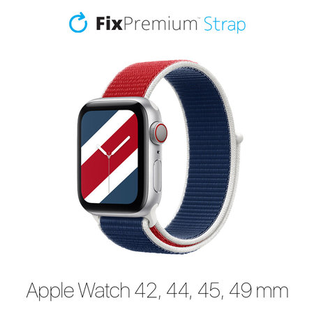 FixPremium - Bracelet en nylon pour Apple Watch (42, 44, 45 et 49 mm), international