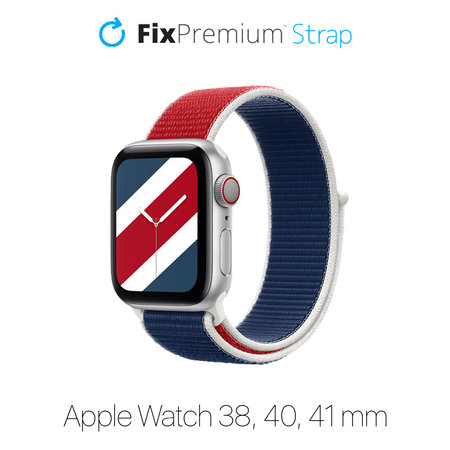 FixPremium - Bracelet en nylon pour Apple Watch (38, 40 et 41 mm), international