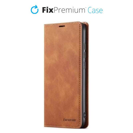 FixPremium - Étui Business Wallet pour Samsung Galaxy S22, marron