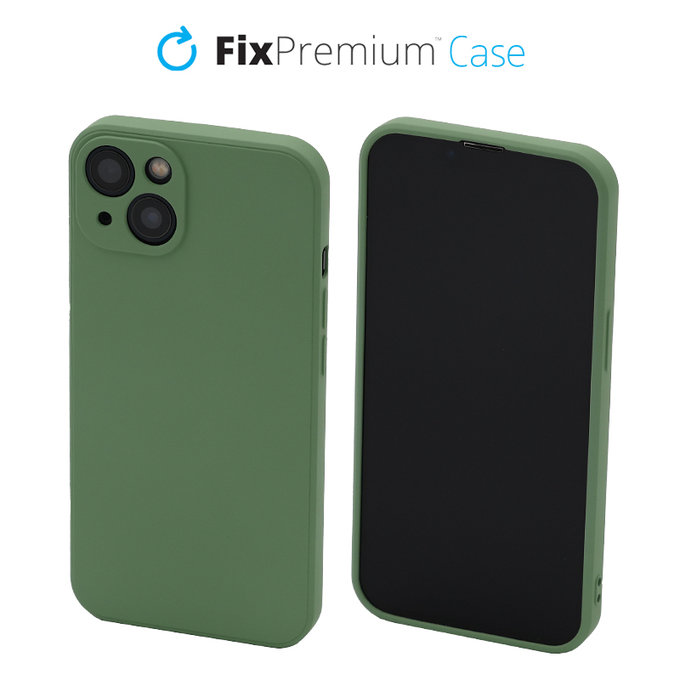 FixPremium - Coque en caoutchouc pour iPhone 13 & 14, vert