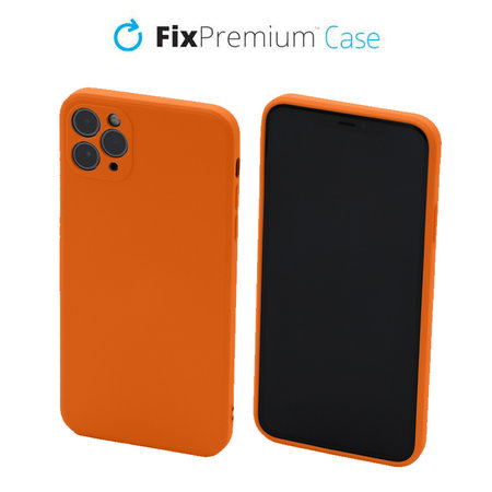 FixPremium - Coque en caoutchouc pour iPhone 11 Pro, orange