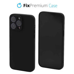 FixPremium - Coque en caoutchouc pour iPhone 13 Pro Max, noir