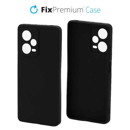 FixPremium - Coque en caoutchouc pour Xiaomi Redmi Note 12 Pro Plus, noir