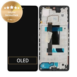 Xiaomi Redmi Note 12 Pro 5G - Écran LCD + Écran Tactile + Cadre (Noir Minuit) - 5600010M1600 Genuine Service Pack