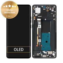 Motorola Edge 40 - Écran LCD + Écran Tactile + Cadre (Noir Eclipse) - 5D68C22670 Pack de Service d'Origine