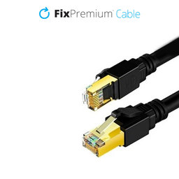 FixPremium - Câble Ethernet - RJ45 / RJ-45 (1m), noir