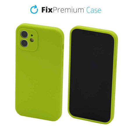 FixPremium - Coque en silicone pour iPhone 12, vert fluo