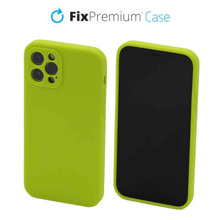 FixPremium - Coque en silicone pour iPhone 12 Pro, vert fluo