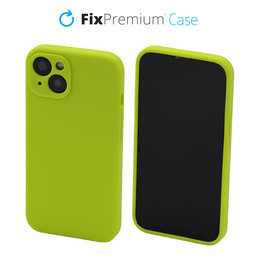 FixPremium - Coque en silicone pour iPhone 13, vert fluo