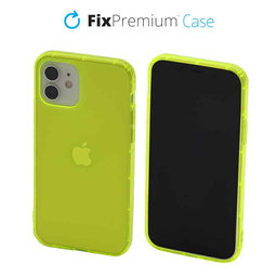 FixPremium - Coque transparente pour iPhone 12 & 12 Pro, jaune