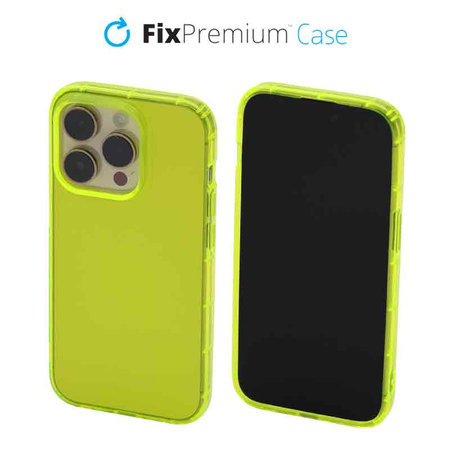 FixPremium - Coque transparente pour iPhone 14 Pro, jaune