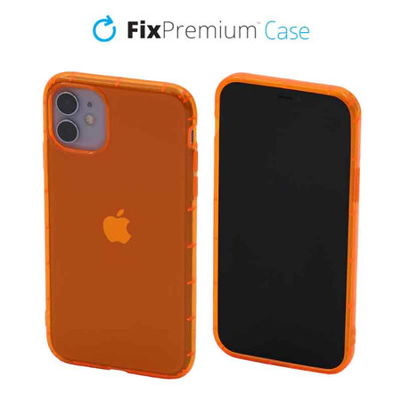 FixPremium - Coque transparente pour iPhone 11, orange