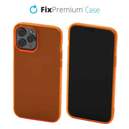 FixPremium - Coque transparente pour iPhone 12 Pro Max, orange