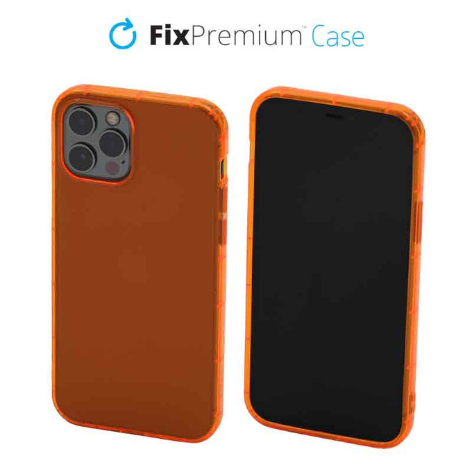 FixPremium - Coque transparente pour iPhone 13 Pro, orange