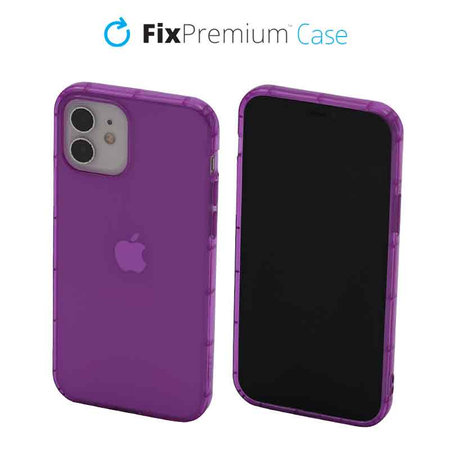 FixPremium - Coque transparente pour iPhone 12 & 12 Pro, violette