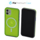 FixPremium - Coque transparente avec MagSafe pour iPhone 12 & 12 Pro, neon green