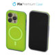 FixPremium - Coque transparente avec MagSafe pour iPhone 14 Pro, neon green