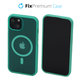 FixPremium - Coque transparente avec MagSafe pour iPhone 13, mint blue