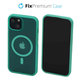 FixPremium - Coque transparente avec MagSafe pour iPhone 14, mint blue