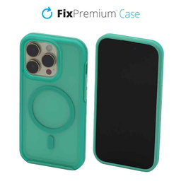 FixPremium - Coque Clear sMagSafe pour iPhone 14 Pro, bleu menthe