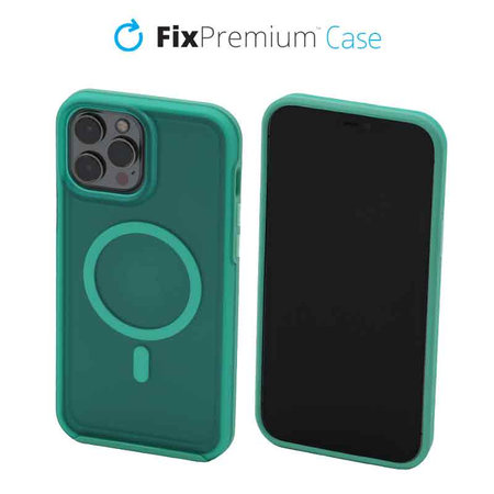 FixPremium - Coque Clear sMagSafe pour iPhone 14 Pro Max, bleu menthe