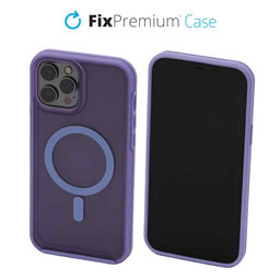 FixPremium - Coque transparente sMagSafe pour iPhone 12 Pro Max, violette