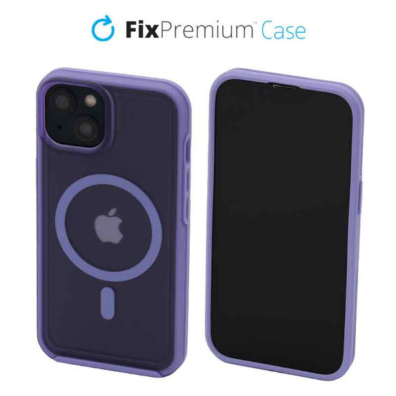 FixPremium - Coque transparente avec MagSafe pour iPhone 13, violette