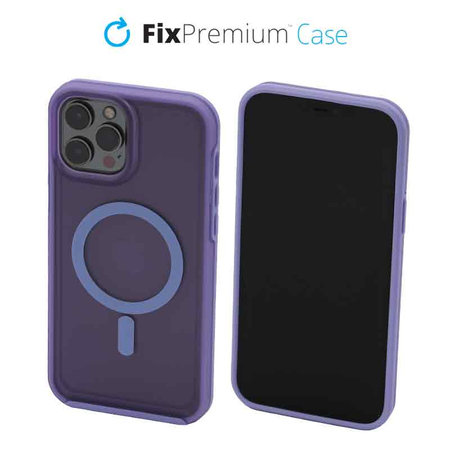 FixPremium - Coque transparente sMagSafe pour iPhone 13 Pro, violette